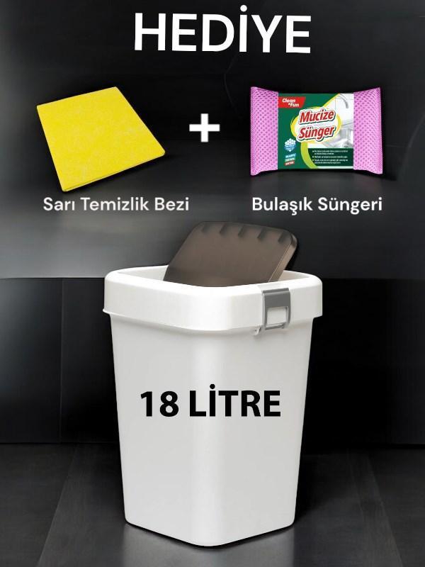 Technow Motek COB-411B 18 Litre Çöp Kutusu Kovası + Temizlik Seti - Image 1
