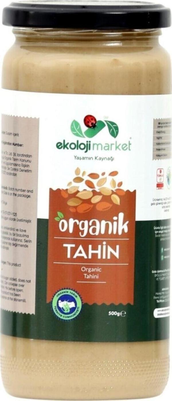 Ekoloji Market Organik Tahin Çiğ Glutensiz 500 Gr - Image 1
