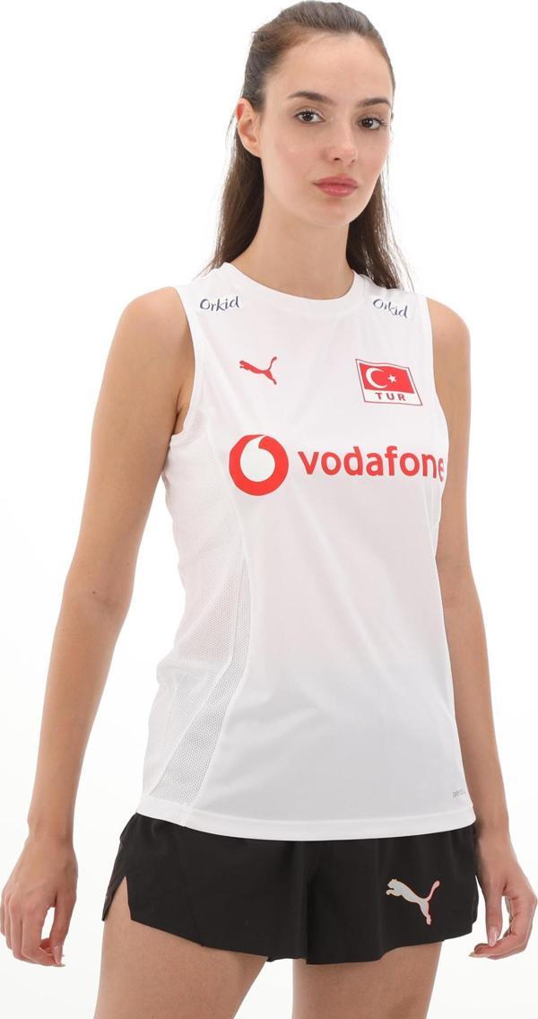 706395-01 Puma Women Vollyball Jersey Kadın Forma Beyaz - Image 1