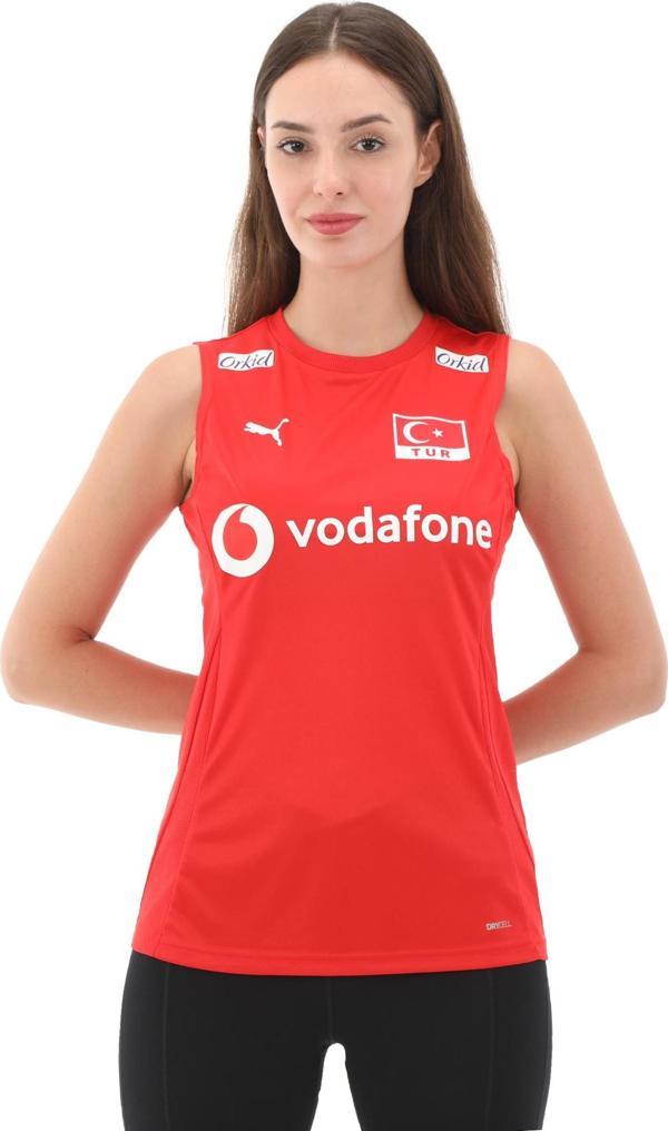 706395-02 Puma Women Vollyball Jersey Kadın Forma Kırmızı - Image 1