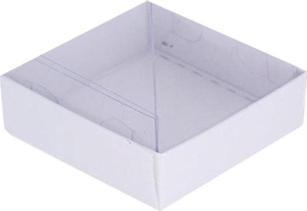 Asetat Kutu Altı Karton 7X7X2.2 CM (50 Adet)  Beyaz - Image 1