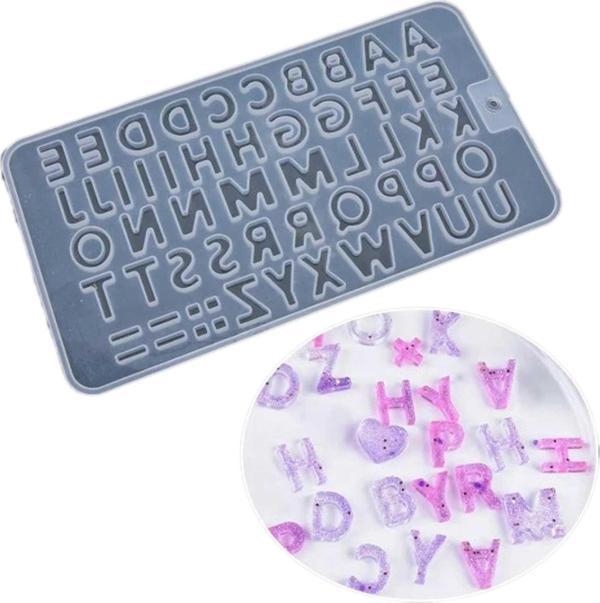 Epoksi Silikon Kalıp  Büyük Harfler Kalıbı Küçük Boy 1.7 CM 48 Lİ - Image 1