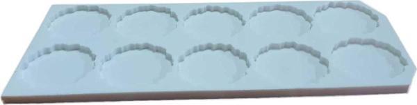 Epoksi  Silikon Kalıp Tırtıklı Kenar Magnet Kalıbı 5.8 CM 10 lu - Image 1