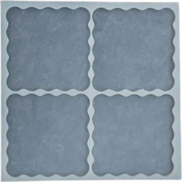 Epoksi Bardak Altlığı 10 CM Tırtıklı Kare  4 lü - Image 1