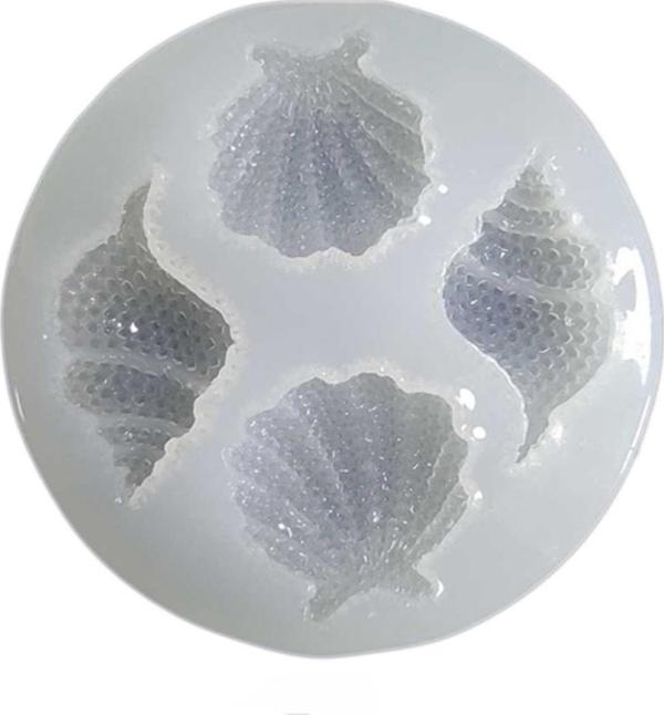 Epoksi Silikon Kalıp Deniz Kabuğu Modeli 4 Lü 7 CM - Image 1