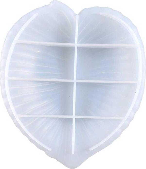 Epoksi Silikon Kalıp Kalp Model Tabak Kalıbı 14X16.2 CM - Image 1