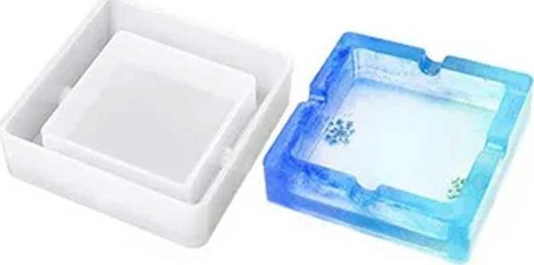 Epoksi Silikon Kalıp Küllük Kalıbı Kare Model 9X9 CM - Image 1