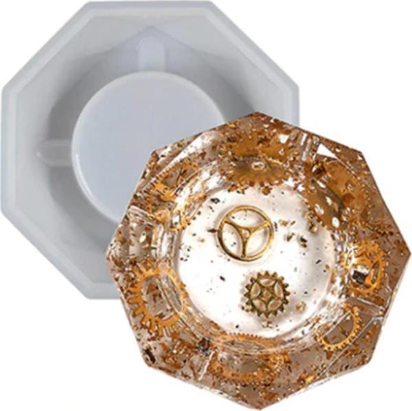 Epoksi Silikon Kalıp Küllük Kalıbı Kristal  Model 13.5 CM - Image 1