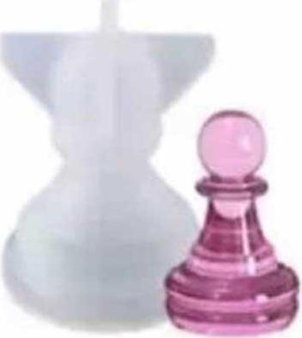 Epoksi Reçine Silikon Kalıp Üç Boyutlu Satranç Taşları 7 Li Piyon - Image 1