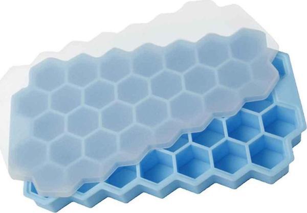 Kapaklı Petek 37 Delik Buz Küpü Tepsisi Silikon 20.5X12 CM - Image 1