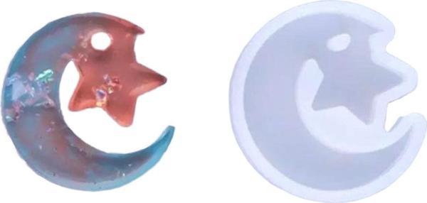 Epoksi Silikon  Kalıp  Ayyıldız  Modeli 3.8 CM - Image 1