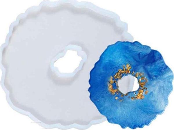 Epoksi Silikon  Kalıp  Dalgalı  Ortası Delik   Model 13.2 CM - Image 1