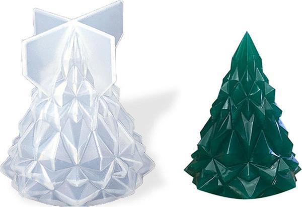 Epoksi Silikon Kalıp Yılbaşı Ağacı Kristal Kalıp 6 CM  X 5 CM - Image 1