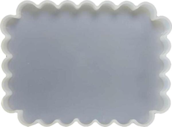 Epoksi Silikon  Kalıp Fırfırlı  Tepsi Kalıbı 14 X 19 CM - Image 1