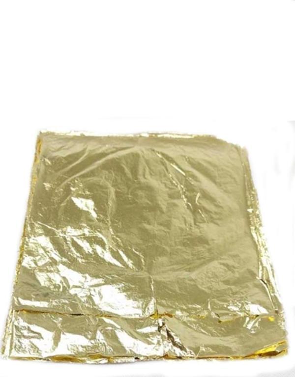 Epoksi Tasarım İçin Varak Yaprak 14X14 CM (10 adet)  Gold - Image 1
