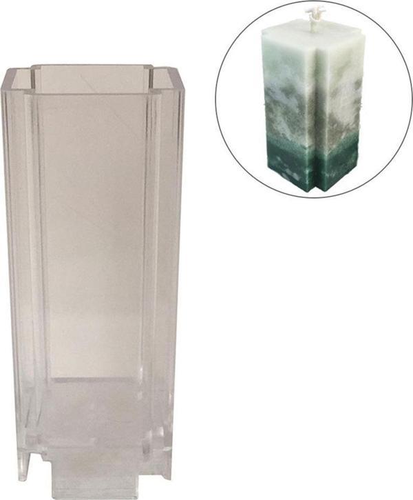 Poli Karbon Silindir Mum Kalıbı Sert Plastik Kare   6242 - Image 1
