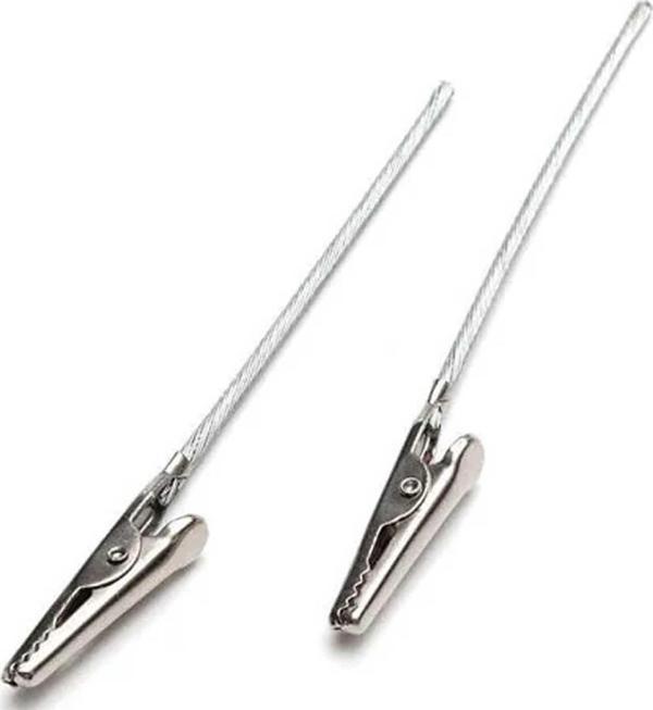 Metal Timsah Ağzı Tutacak Aparatı Epoksi İçin Metal Tutacak  9 CM (5 Adet)  Gümüş - Image 1