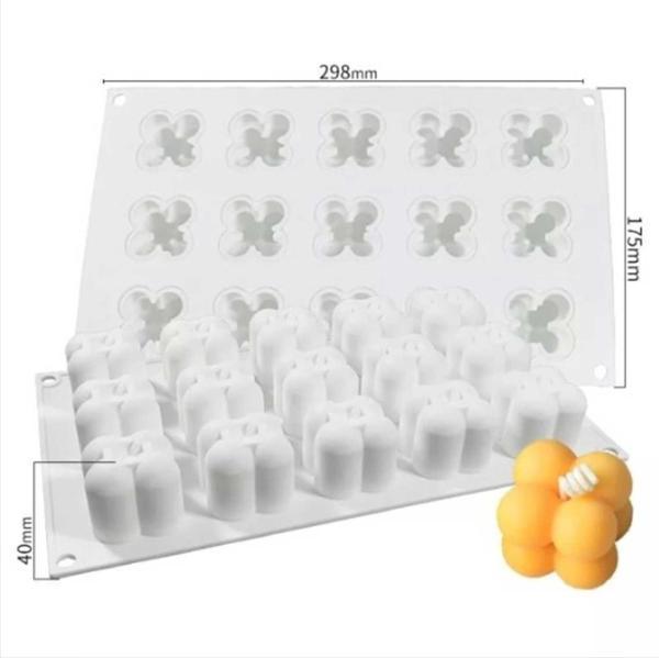 Silikon Çoklu Bubble Mum Kalıbı 15 Li Küçük Boy - Image 1