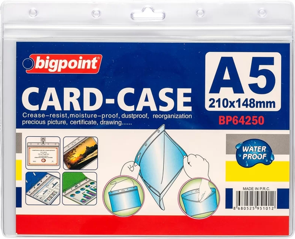Bigpoint Kilitli Kart Poşeti Yatay A5 (210x148mm) - Image 1