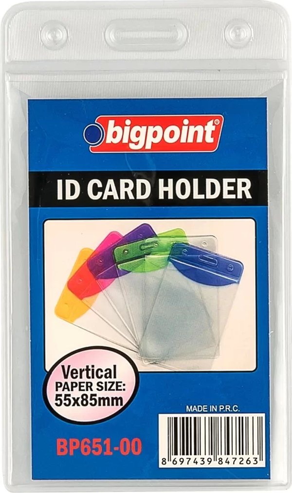 Bigpoint Korumalı Kart Poşeti Dikey Şeffaf 55x85mm - Image 1