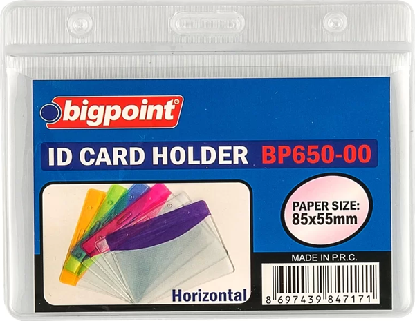Bigpoint Korumalı Kart Poşeti Yatay Şeffaf 85x55mm - Image 1