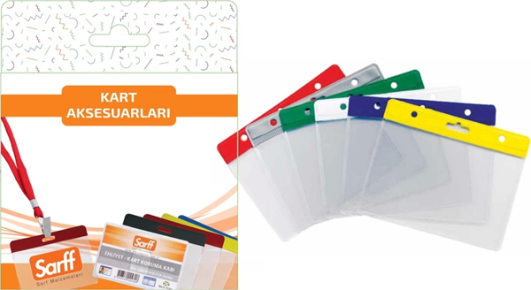 SARFF 7.5x9.5cm KARIŞIK RENK KART POŞETLERİ BLİSTER (10 ADET) - Image 1