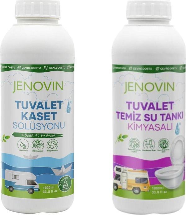 Jenovin Sifon Temizliği Karavan & Tekne Tuvalet Kimyasalı 1L Katı Atık Parçalama Çam Kokusu - Image 1