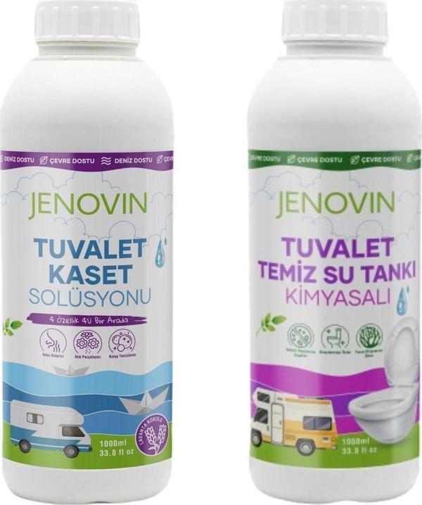 Jenovin Sifon Temizliği Karavan & Tekne Tuvalet Kimyasalı 1L Katı Atık Parçalama Lavanta Kokusu - Image 1