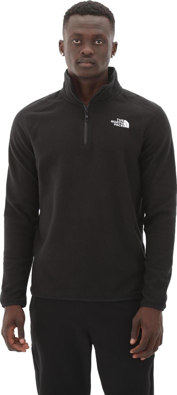 F0A855W4H01-R The North Face M 100 Glacıer 1-4 Zıp - Eu Erkek Sweatshirt Siyah - Image 1