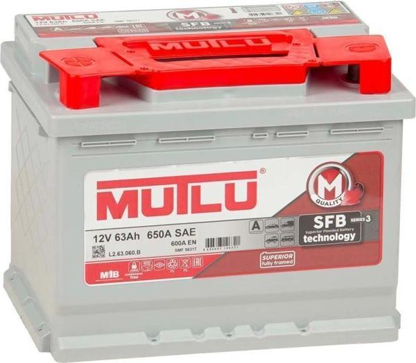 Mutlu 12 Volt 63 Amper Ters Kutup Akü Üretim Yılı: 2024 - Image 1