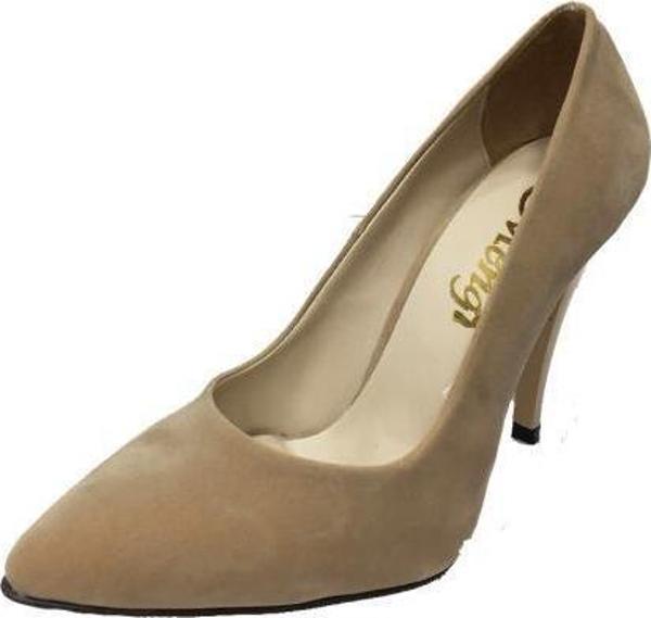 Mengı 8901 Süet Çivi Topuk Fashion Kadın Ayakkabı - Image 1