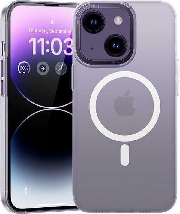 Benks Apple iPhone 14 Kılıf Sararmayan Wireless Şarj Destekli Magnetik Haze Kapak - Image 1