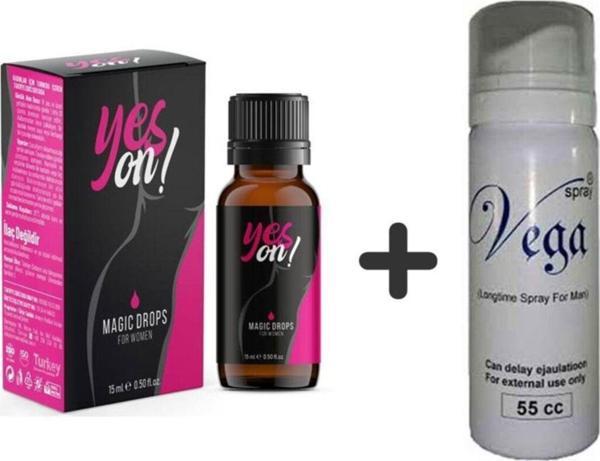 Censan Yes On! Kadınlara Özel Doğal Damla + Vega Long Tıme Sprey - Image 1