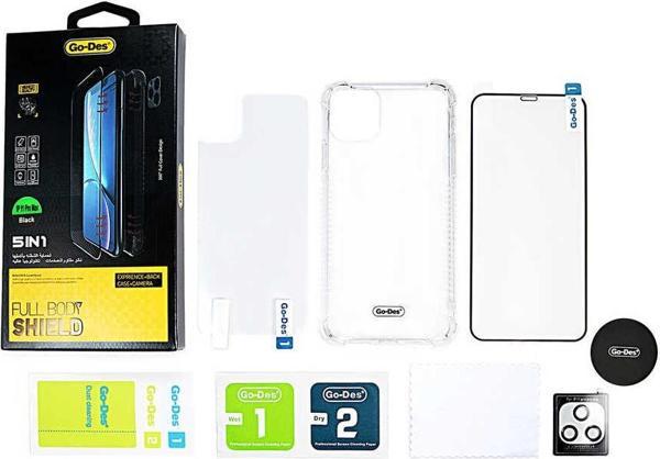 Go-Des Apple iPhone 12 Pro Ön Arka Koruma Go Des 5 in 1 Full Body Shield - Image 1
