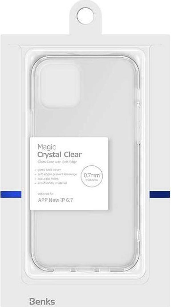Benks Apple iPhone 12 Pro Max Kılıf Magic Crystal Clear Glass Kapak - Image 1