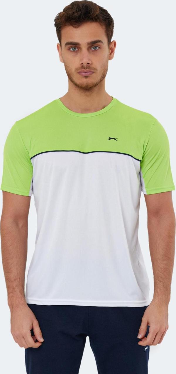 Slazenger OBSERVE Erkek Tişört Beyaz / Yeşil - Image 1