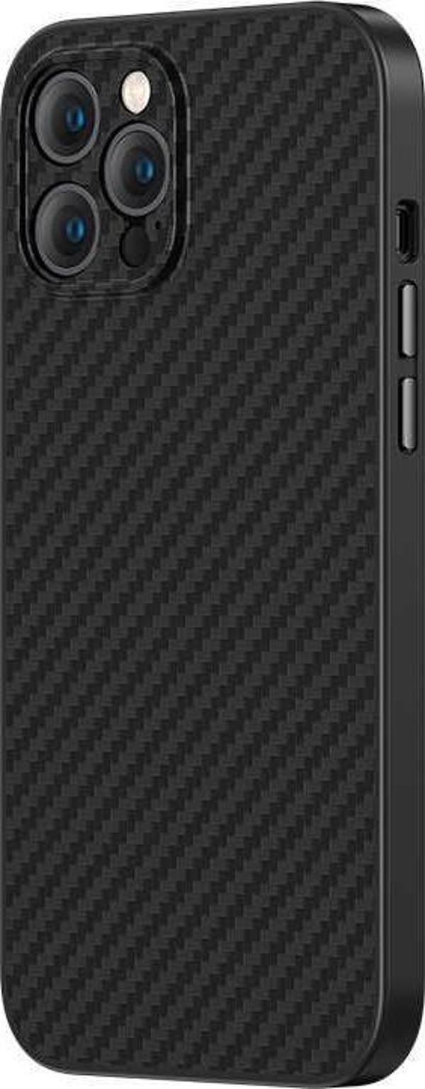 Benks Apple iPhone 12 Pro Max Kılıf Magsafe Özellikli Karbon Fiber Hybrid Kevlar Kapak - Image 1