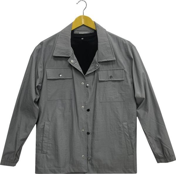 Erkek Uzun Kol Cepli Slim Fit Yağmurluk Ceket - Image 1