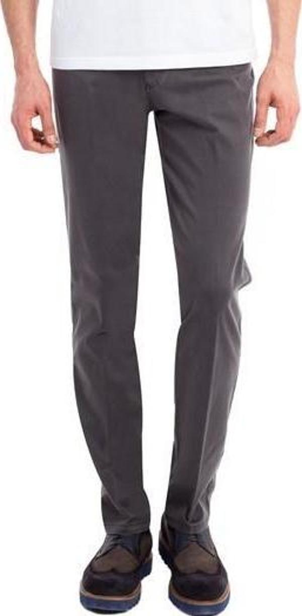Yazı Klasik Fit Likralı Erkek Kanvas Pantolon-7077 - Image 1