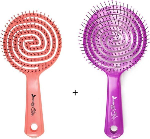Nascita Pro Üç Boyutlu Saç Fırçası 18 Mor +  Nascita Pro Üç Boyutlu Saç Fırçası 2 - Image 1