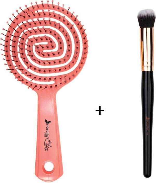 Nascita Pro Üç Boyutlu Saç Fırçası 2 + Nascita Oval Yapılı Kapatıcı Fırçası 136 - Image 1