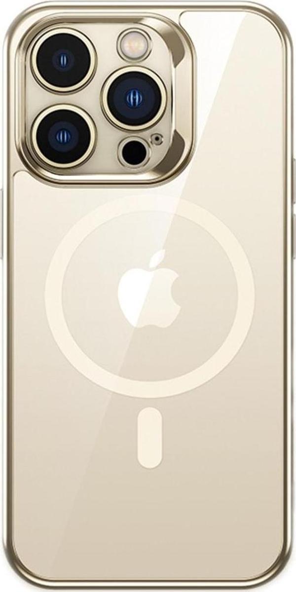 Benks Iphone 14 Pro Max Uyumlu Magsafe Özellikli Cam Yüzey Ekran Koruyuculu Electroplated Kapak - Image 1