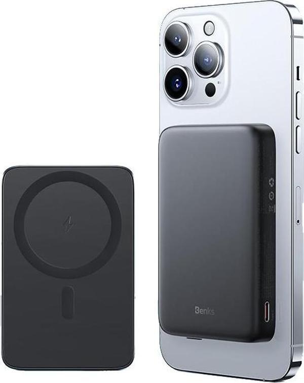 Benks Mp07 İnce Tasarımlı Magsafe Powerbank 10000Mah 15W İphone 12-13-14 Serisi - Image 1