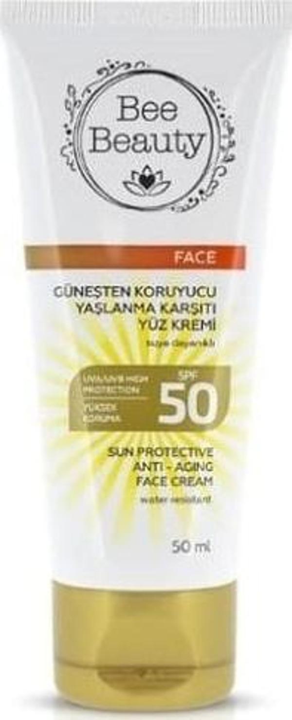 Bee Beauty Güneşten Koruyucu Yaşlanma Karşıtı Yüz Kremi 50 SPF 50 ML - Image 1