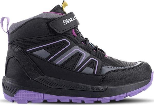 Slazenger KEPHAS IN Unisex Çocuk Bot Siyah / Mor - Image 1