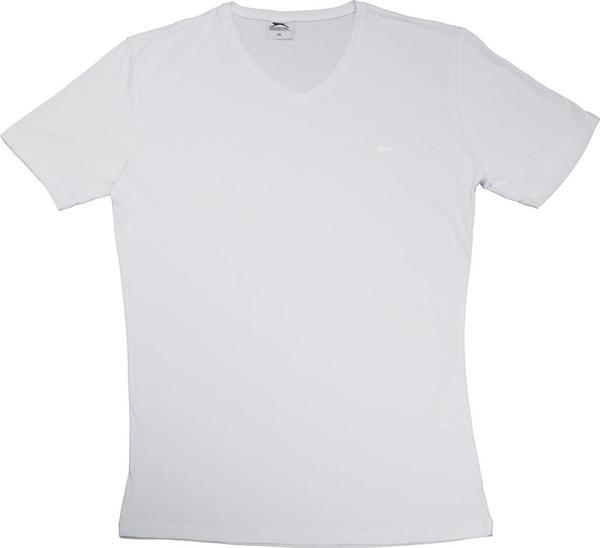 Slazenger SARGON KTN Büyük Beden Erkek Tişört Beyaz - Image 1