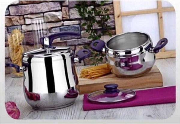 Berlin 3,5+7 Litre 2 Li Düdüklü Tencere Seti Mor - Image 1