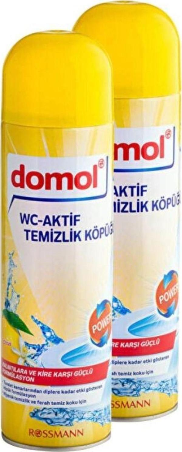 Domol Tuvalet Temizleme Köpüğü Limon 500 Ml (2 Adet) - Image 1