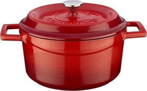 Lava Kırmızı Yuvarlak Döküm Trendy 24 Cm Tencere Lvytc24K2R -Lvytc24K2R - Image 1