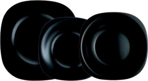 Luminarc Carine Siyah Madame Luda 6 Adet 19 Cm Tatlı & Pasta & Meyve Tabağı. - Image 1